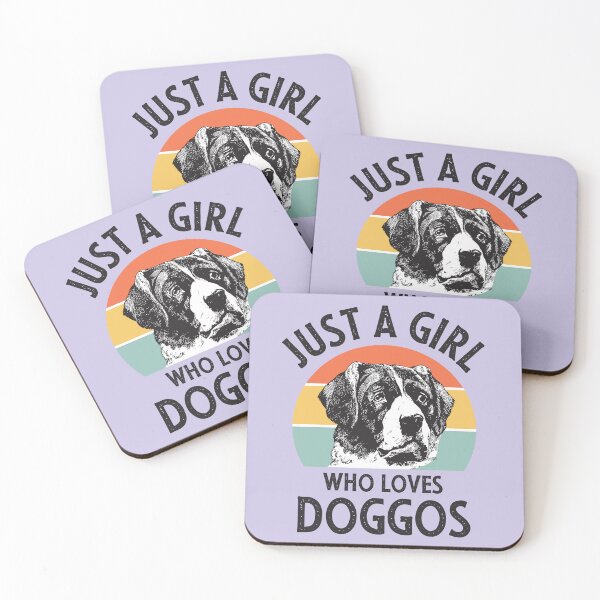 Item preview, Just a Girl who loves Doggos Vintage Statement Multi Color designed and sold by Osh Sales.