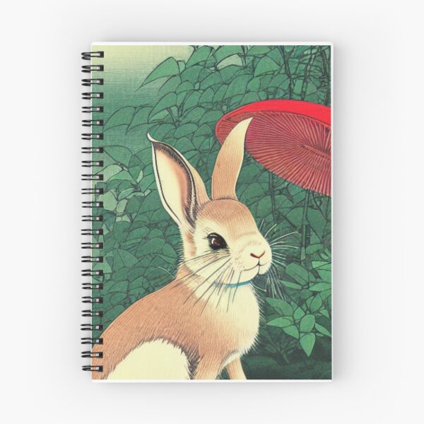 Item preview, White and Brown American Cute Rabbit Mini Rex Rabbit Bunny designed and sold by wigobun.