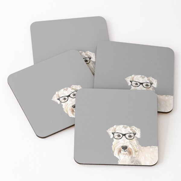 Item preview, Wheaten Terrier with glasses designed and sold by beastieboutique.