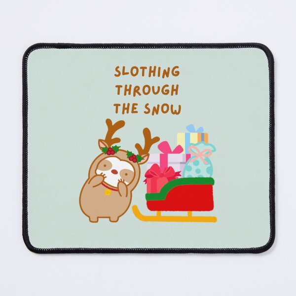Item preview, Slothing Through the Snow Christmas Sleigh Sloth designed and sold by theslothinme.