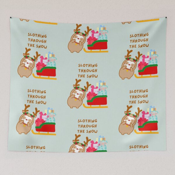 Item preview, Slothing Through the Snow Christmas Sleigh Sloth  designed and sold by theslothinme.