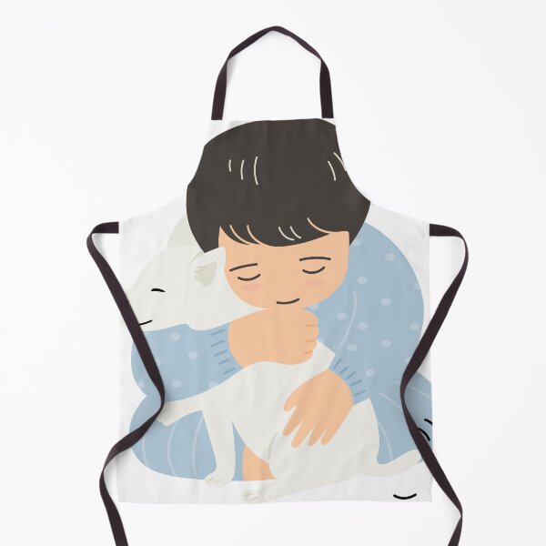 Item preview, Adorable boy hugging lovely puppy for dog lover. designed and sold by somethinginmy.