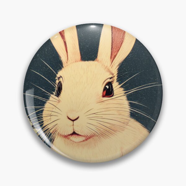 Item preview, Cute White Mini Rex Rabbit Beautiful and Vintage Bunny of American designed and sold by wigobun.
