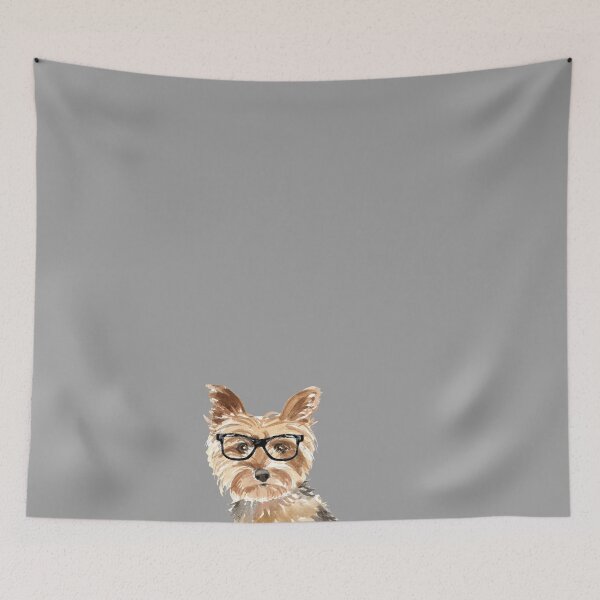 Item preview, Yorkie with glasses designed and sold by beastieboutique.