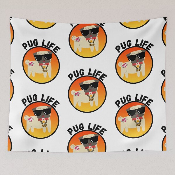 Item preview, Pug Life with shades Gold Chain and Mom Tattoo designed and sold by Pet Station.