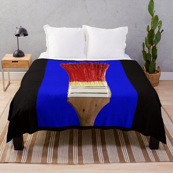 Item preview, Paintbrush with red paint on a blue background designed and sold by Jürgen Wiesler.