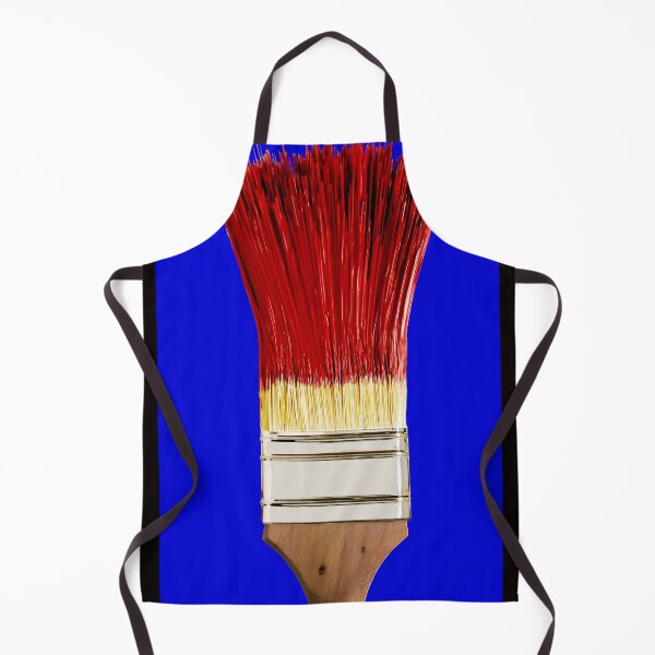 Item preview, Paintbrush with red paint on a blue background designed and sold by Jürgen Wiesler.