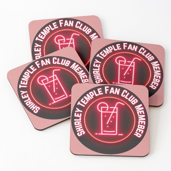 Item preview, Neon Red Shirley Temple Fan Club Badge designed and sold by Pink Ribbon.