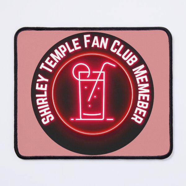 Item preview, Neon Red Shirley Temple Fan Club Badge designed and sold by Pink Ribbon.