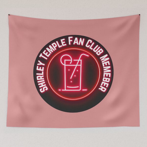 Item preview, Neon Red Shirley Temple Fan Club Badge designed and sold by Pink Ribbon.