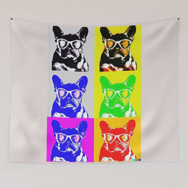 Item preview, French Bulldogs in style of an Andy Warhol painting designed and sold by AIK9Artwork.