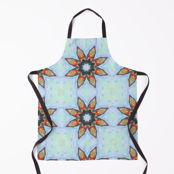Item preview, Abstract Flower In Red Orange On Blue And Green Background designed and sold by KeksWorkroom.