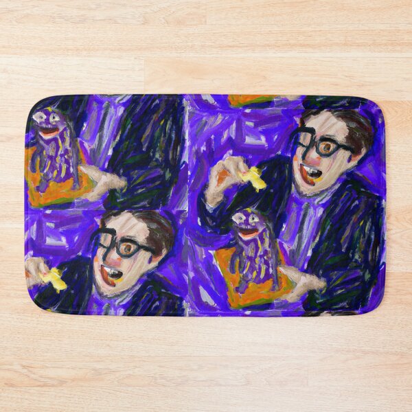 Item preview, guy eating cheese with a purple monster 1 designed and sold by 442b.