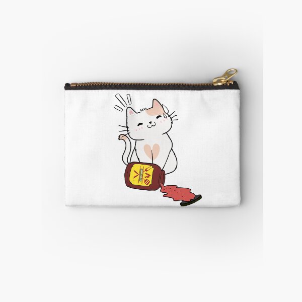 Item preview, Cute White Cat Spilled bbq sauce designed and sold by Pet Station.