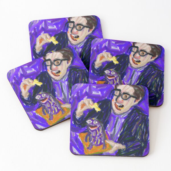 Item preview, guy eating cheese with a purple monster 1 designed and sold by 442b.