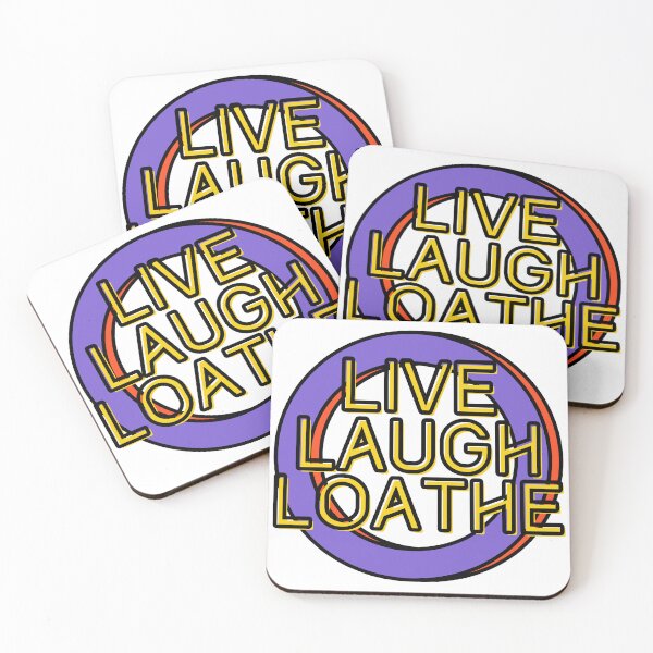 Item preview, Live Laugh Loathe Retro Purple Circle designed and sold by Pink Ribbon.