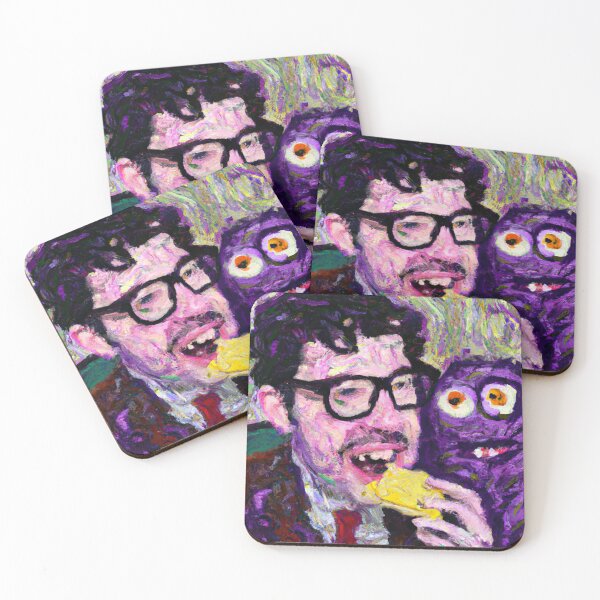 Item preview, guy eating cheese with a purple monster 2 designed and sold by 442b.