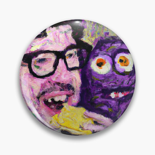 Item preview, guy eating cheese with a purple monster 2 designed and sold by 442b.