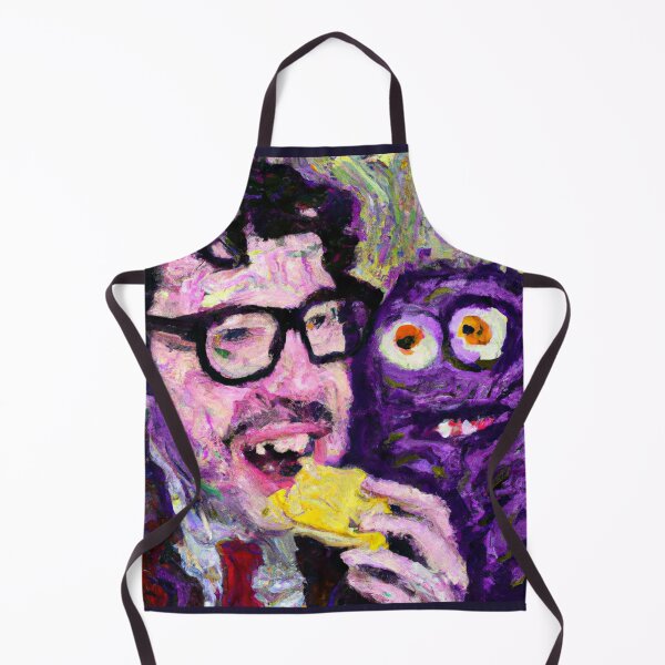 Item preview, guy eating cheese with a purple monster 2 designed and sold by 442b.