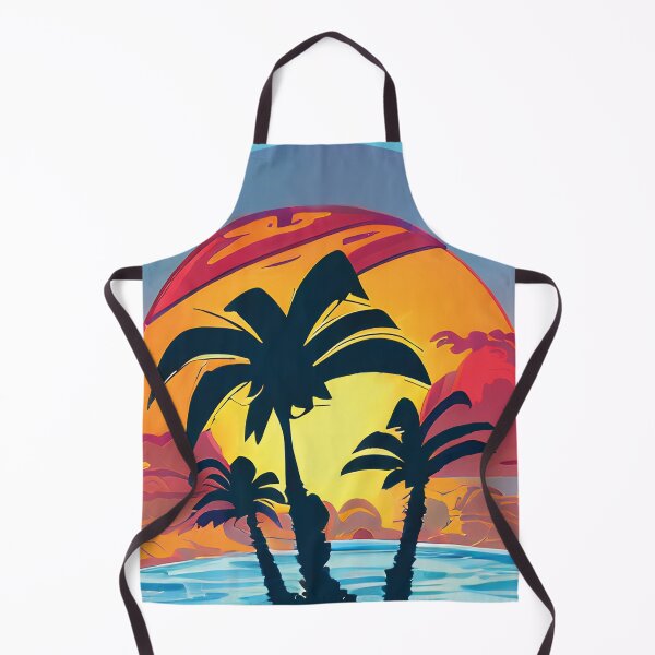Item preview, Island Sunset - Vintage Retro Palm Tree Silhouette designed and sold by Beholder Images.