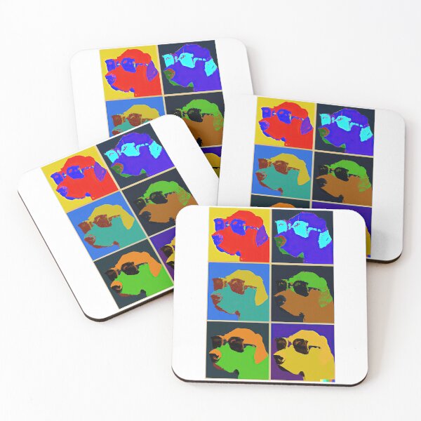 Item preview, Labrador retrievers in style of an Andy Warhol painting designed and sold by AIK9Artwork.