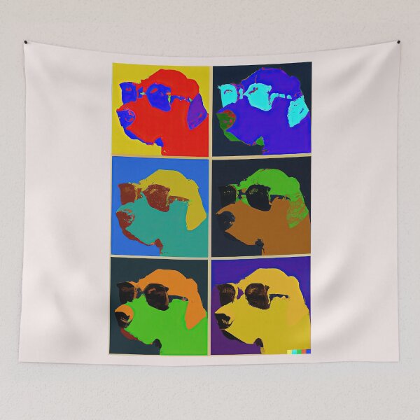 Item preview, Labrador retrievers in style of an Andy Warhol painting designed and sold by AIK9Artwork.