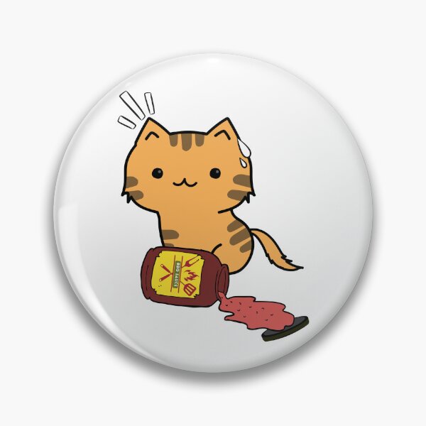 Item preview, Cute Orange Cat Spilled BBQ Sauce designed and sold by Pet Station.