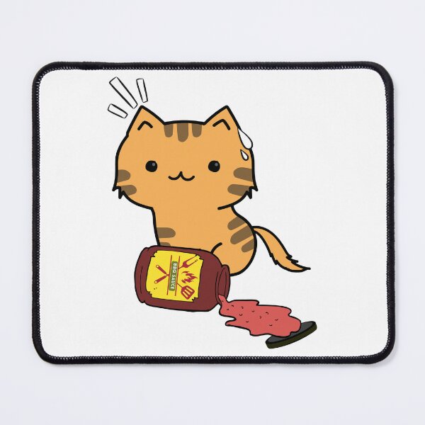 Item preview, Cute Orange Cat Spilled BBQ Sauce designed and sold by Pet Station.
