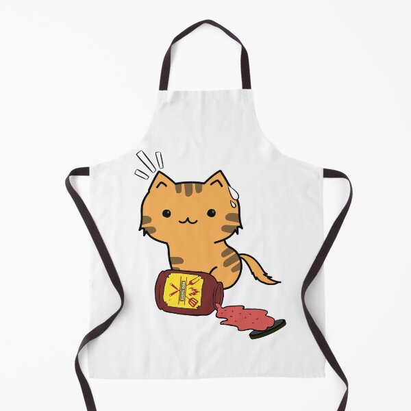 Item preview, Cute Orange Cat Spilled BBQ Sauce designed and sold by Pet Station.