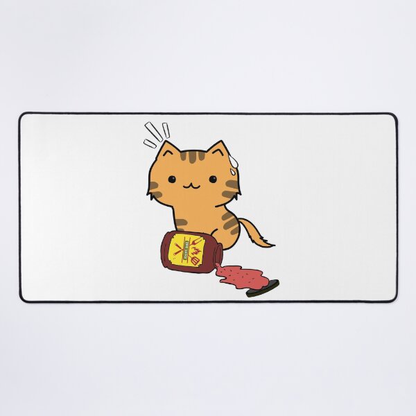 Item preview, Cute Orange Cat Spilled BBQ Sauce designed and sold by Pet Station.