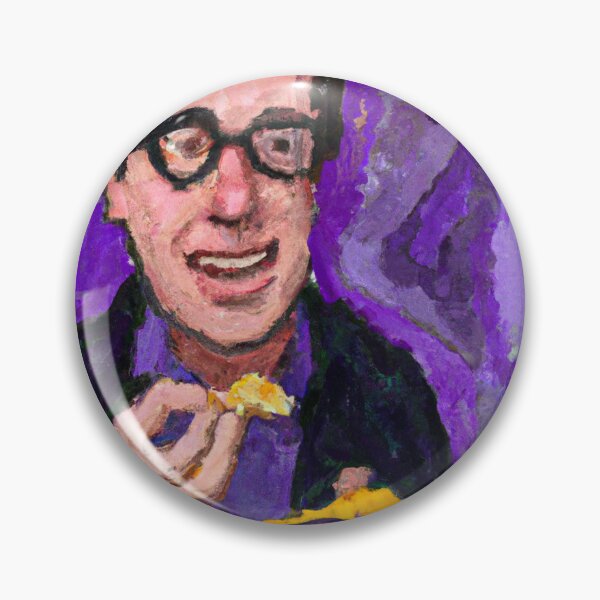 Item preview, guy eating cheese with a purple monster 3 designed and sold by 442b.