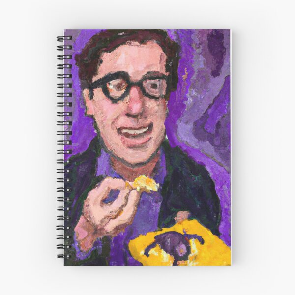 Item preview, guy eating cheese with a purple monster 3 designed and sold by 442b.