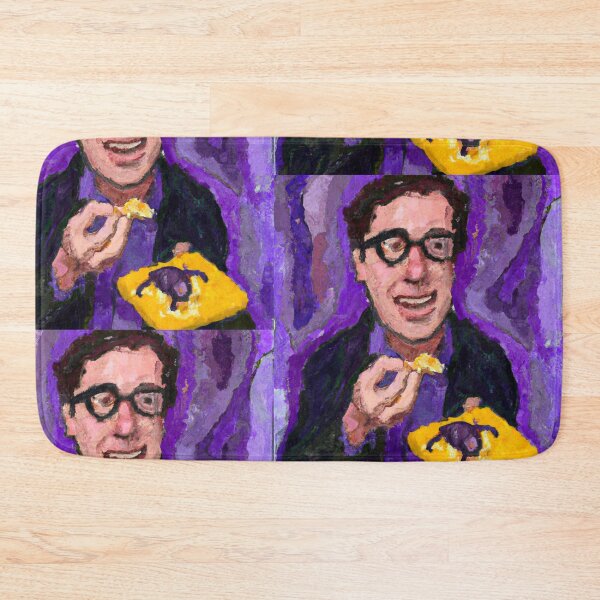 Item preview, guy eating cheese with a purple monster 3 designed and sold by 442b.