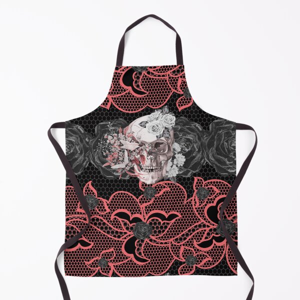 Item preview, Pink lace with skull and black roses designed and sold by Fitandstylish.