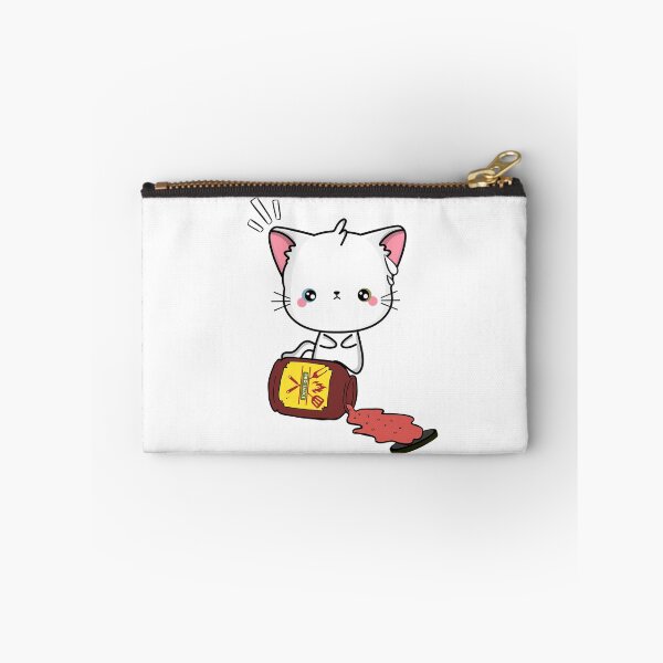 Item preview, Cute White Cat Spilled BBQ Sauce designed and sold by Pet Station.