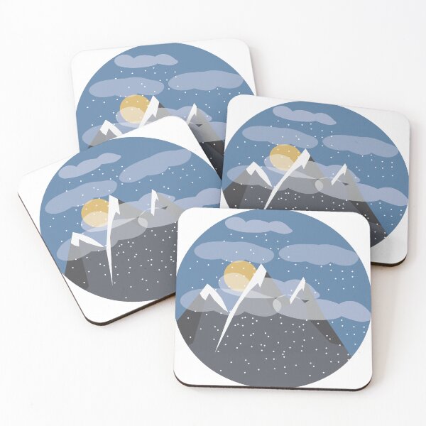 Item preview, Snowy Night in the Mountains designed and sold by dean-ward4.