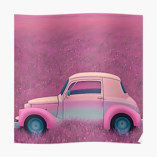 Shiny Golden Car Poster for Sale by Elisabeth Lucas