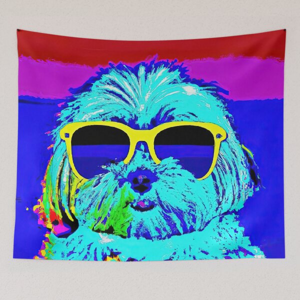 Item preview, Shi Tzu in style of an Andy Warhol painting designed and sold by AIK9Artwork.