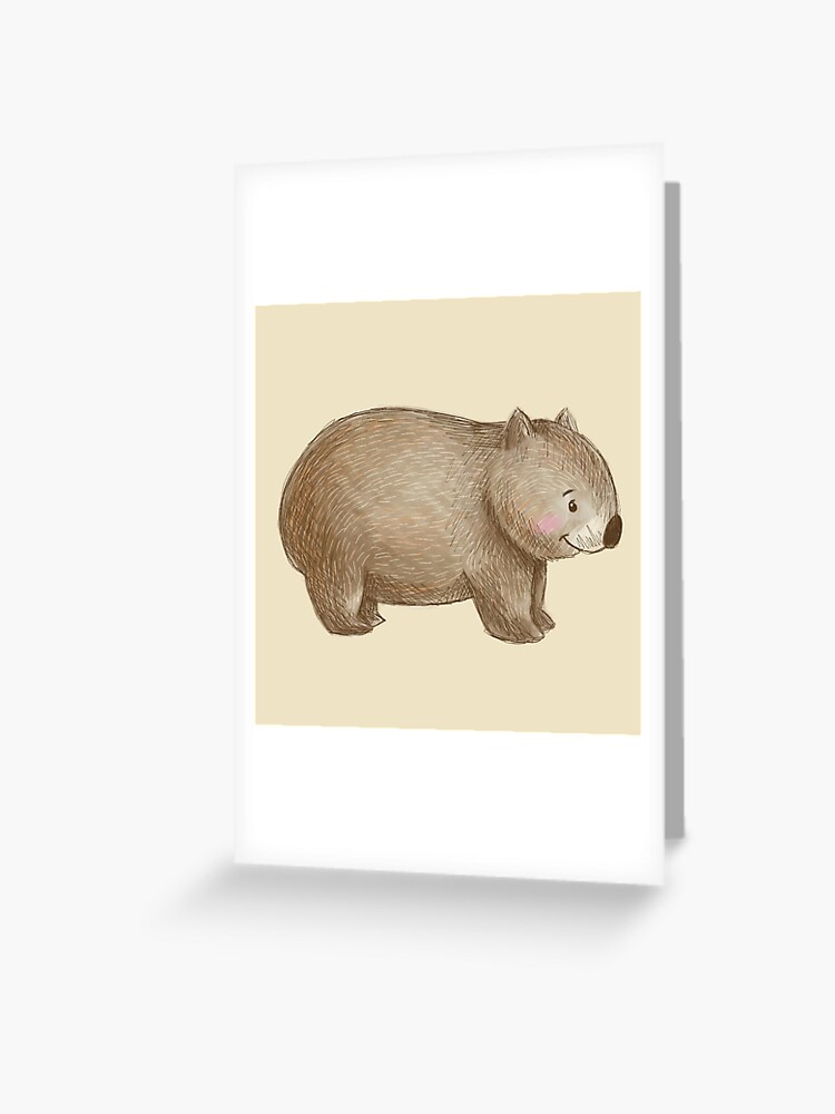 Baby Wombat Greeting Card Baby Wombat Greeting Card