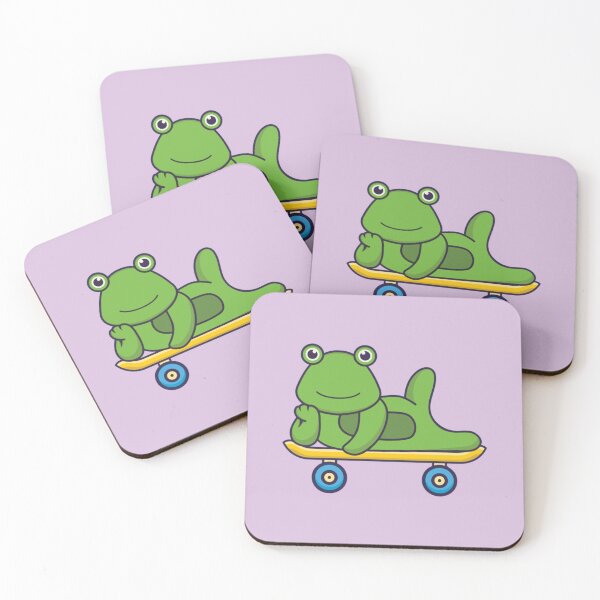 Item preview, Cute Animal Cartoon Frog Skating designed and sold by fatherfarm.