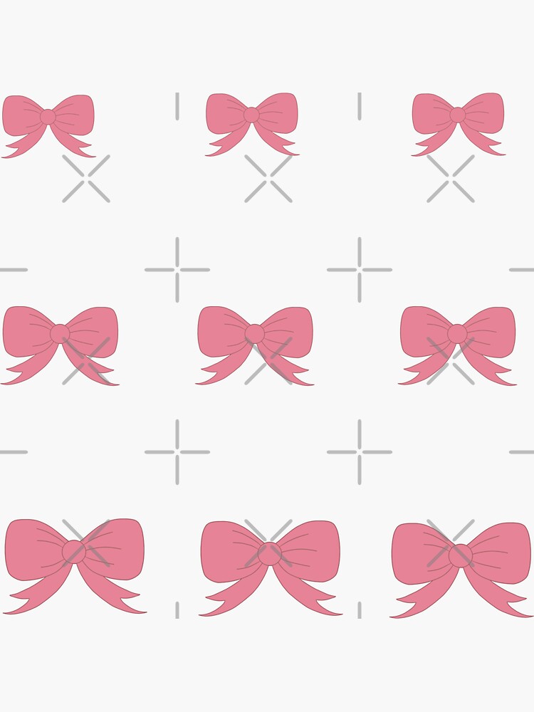 Adorable Pastel Pink Bows Sticker for Sale by WeArePear