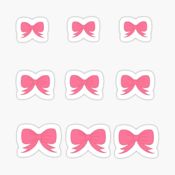 It's a girl pink bow knot baby shower stickers