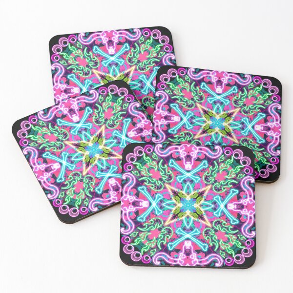 Item preview, Neon Mandala Flower Abstract designed and sold by Chatchot.