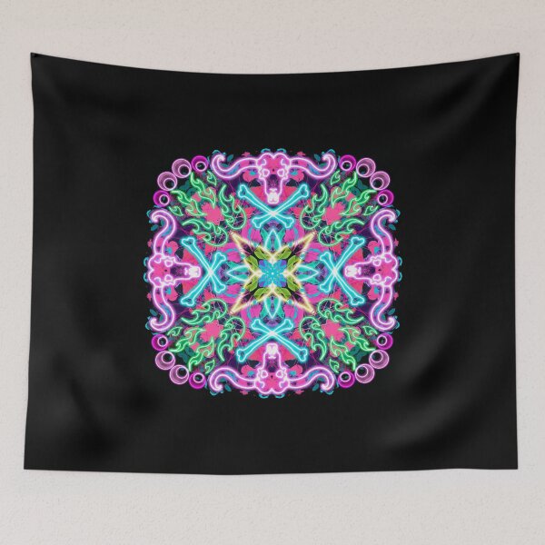 Item preview, Neon Mandala Flower Abstract designed and sold by Chatchot.