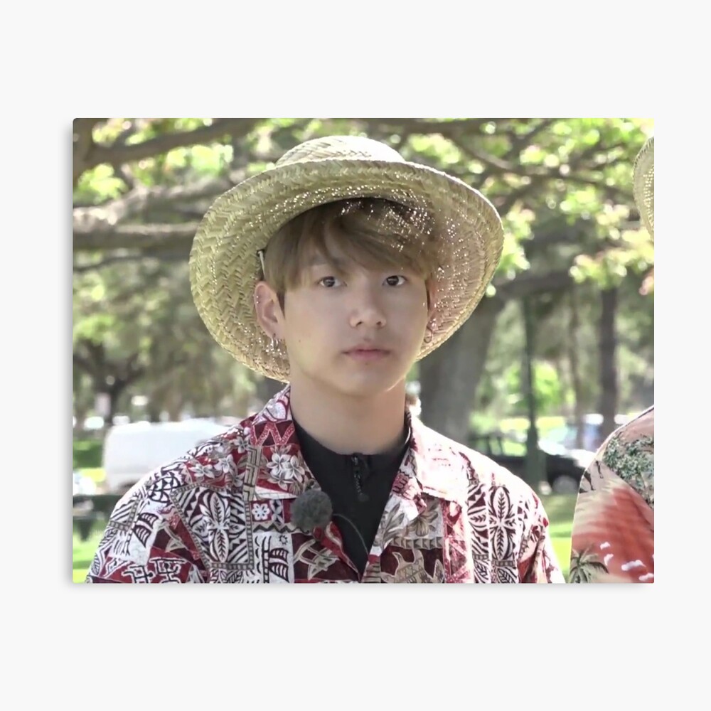 Bts Grubby Jungkook Hawaii Meme Metal Print By Lyshoseok Redbubble
