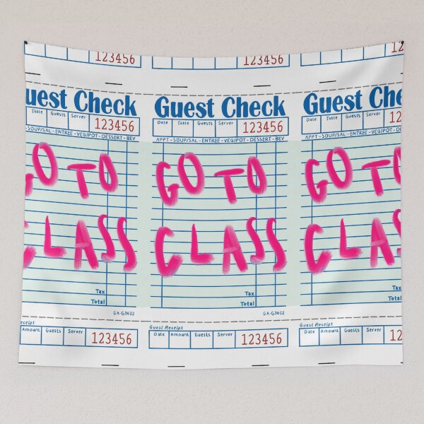 Item preview, "Go to class" on check designed and sold by Kate  Boone.