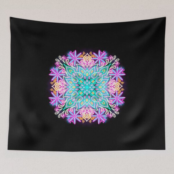 Item preview, Neon Mandala Flower Abstract designed and sold by Chatchot.
