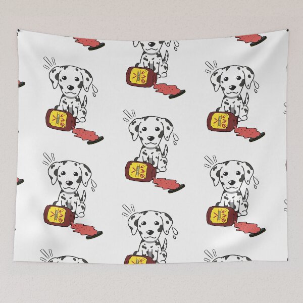Item preview, Cute Dalmatian Spilled BBQ Sauce designed and sold by Pet Station.