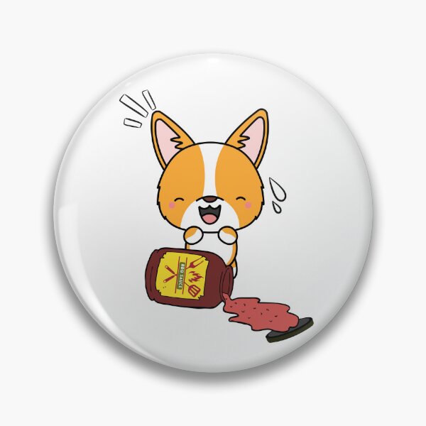 Item preview, Cute Corgi Spilled BBQ Sauce designed and sold by Pet Station.