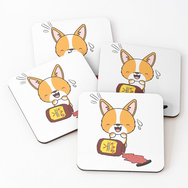 Item preview, Cute Corgi Spilled BBQ Sauce designed and sold by Pet Station.